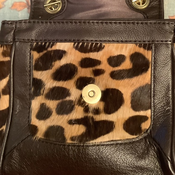 HYPO ALL LEATHER AND CALF HAIR HANDBAG WITH GOLD CHAIN. CROSSBODY - Picture 7 of 13